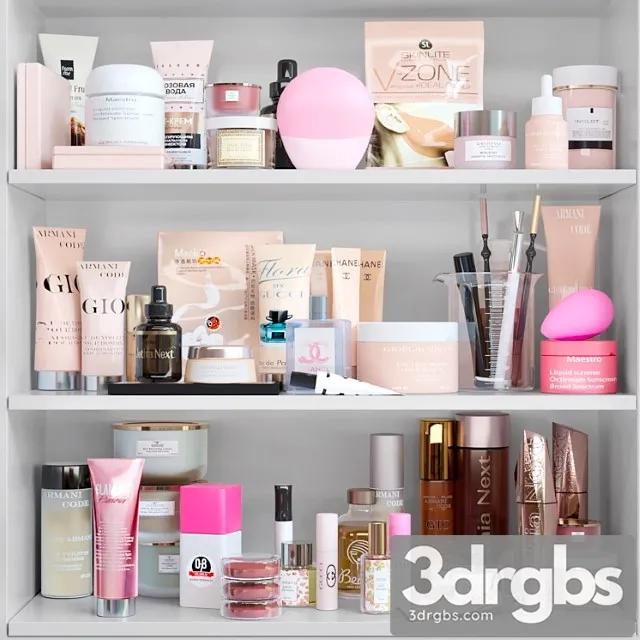 A set of cosmetics for beauty salons. make up 3D Model Download