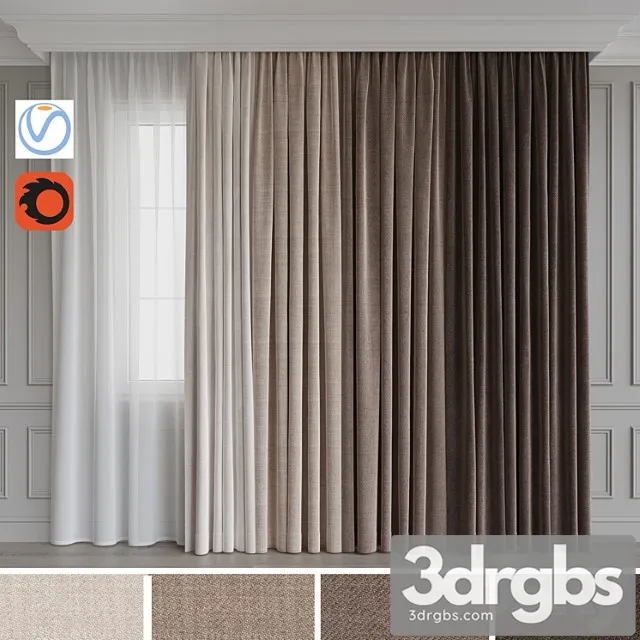 A set of curtains 12. beige gamma