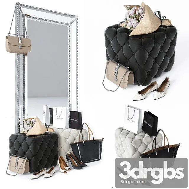 A set of decor in the hallway 1 3D Model Download