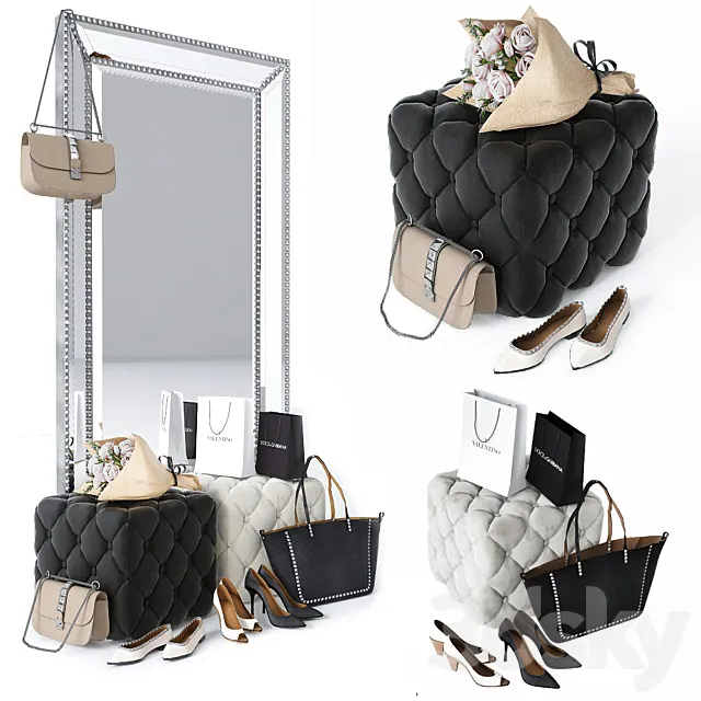 A set of decor in the hallway 1 3DModel A set of decor in the hallway 1 3DModel