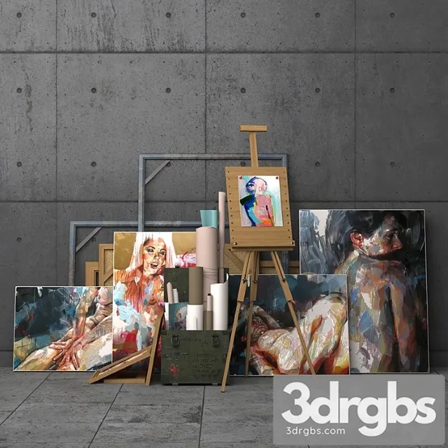 A Set Of Decorative Elements 3D Model Download