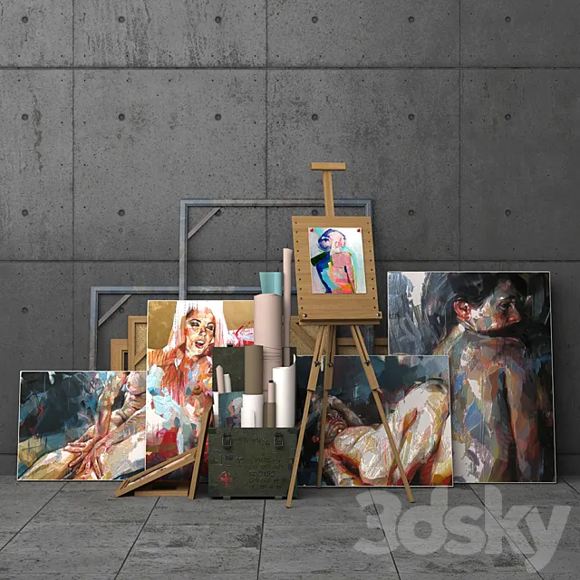 A set of decorative elements 3DModel A set of decorative elements 3DModel