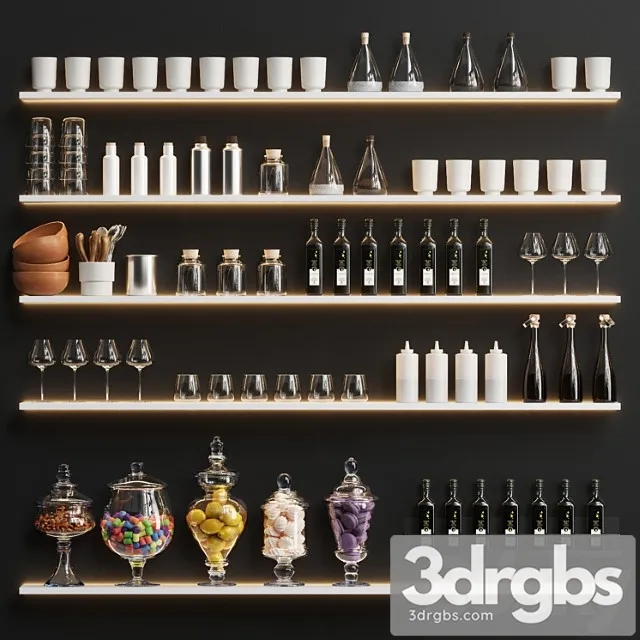 A set of dishes and accessories for the kitchen A set of dishes and accessories for the kitchen