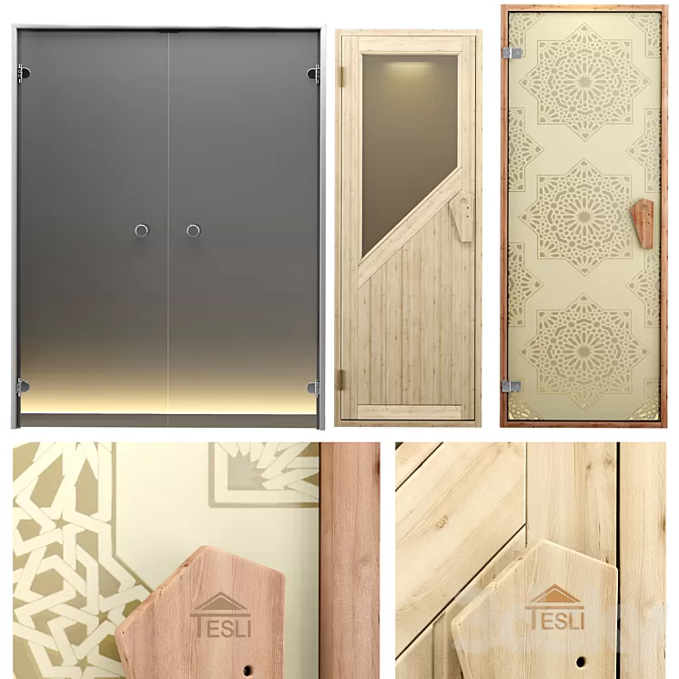A set of doors for baths saunas and hammam 3D Model Free Download