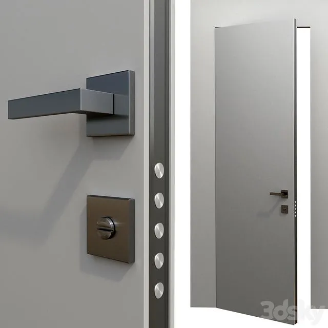 A set of doors with hidden hinges from Jaguar 3D Model