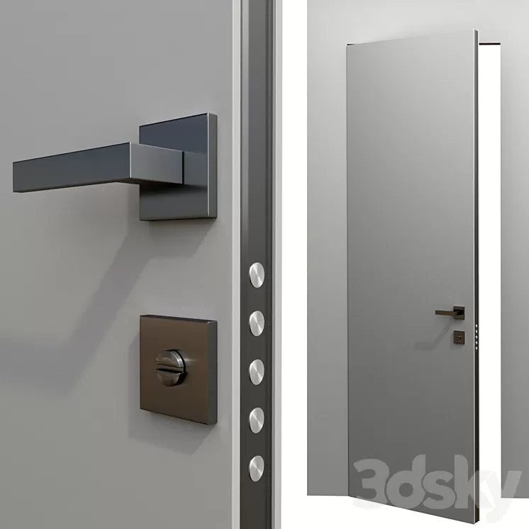 A set of doors with hidden hinges from Jaguar 3D Model Free Download