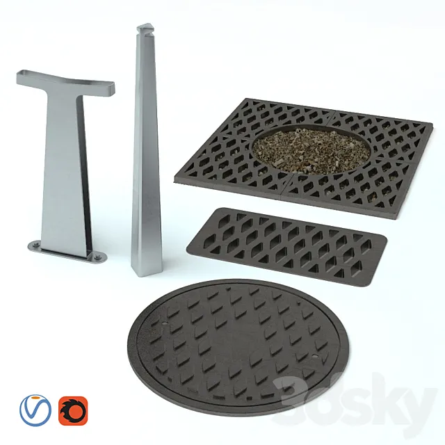 A set of elements of the accomplishment “Strela” from studio Artemy Lebedev 3 3D Model A set of elements of the accomplishment “Strela” from studio Artemy Lebedev 3 3D Model