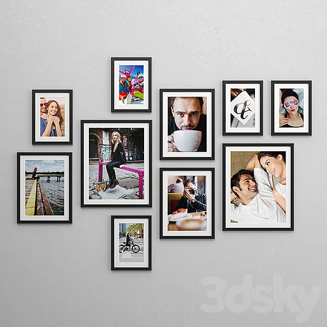 A set of frames IKEA VANKIVA (OL Family photos) 3DModel