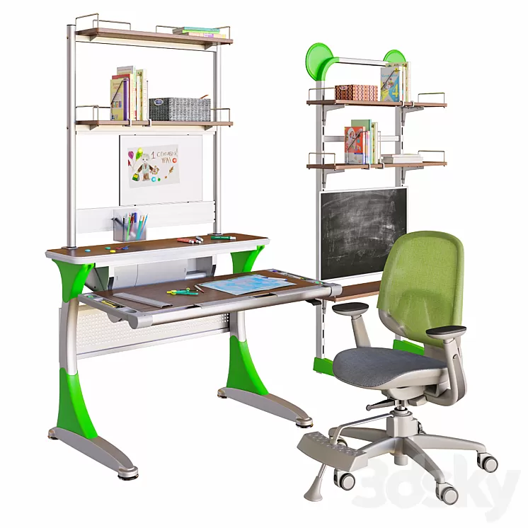 A set of furniture for the student 3D Model