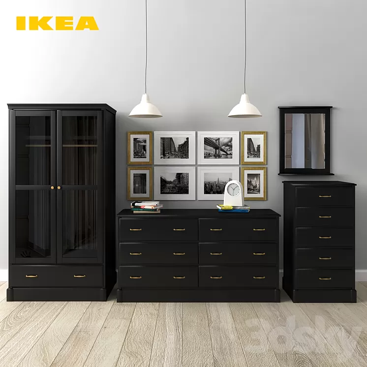 A set of furniture IKEA Undredal Soknedal Poffare virserum 3D Model