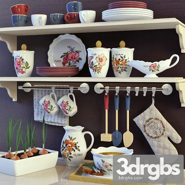 A Set Of Kitchen 1 3D Model Download A Set Of Kitchen 1 3D Model Download