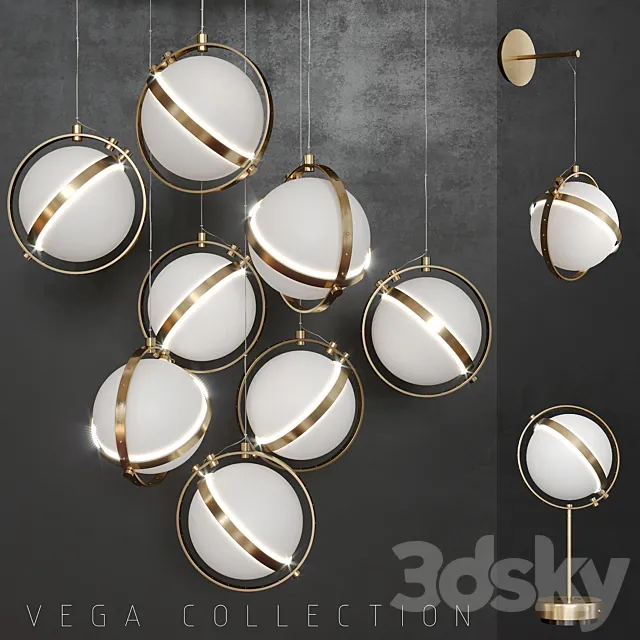 A set of lamps by Baroncelli_collection VEGA 3D Model