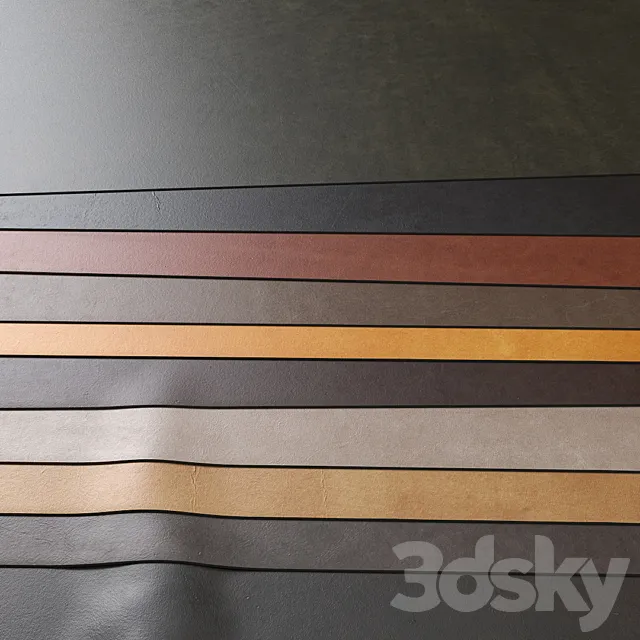 A set of materials “Waxy leather pull up” 3DModel