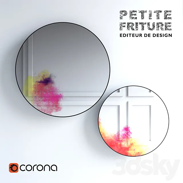 A set of mirrors FRANCIS petit MIROIRS MURAUX 3D Model