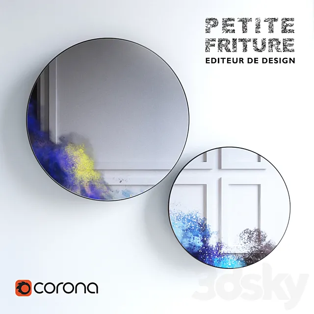 A set of mirrors FRANCIS petit MIROIRS MURAUX II 3D Model