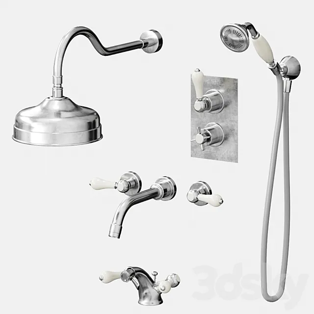 A set of mixers for bathroom and shower Bruma 3DModel