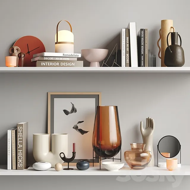 A set of modern decor 3DModel