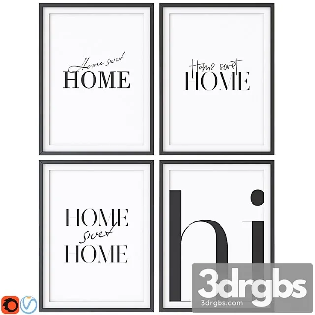 A set of paintings in the scandinavian style 001 3D Model Download A set of paintings in the scandinavian style 001 3D Model Download