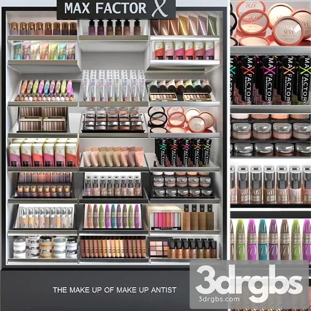 A set of professional cosmetics in a beauty salon or duty free 3 3D Model Download
