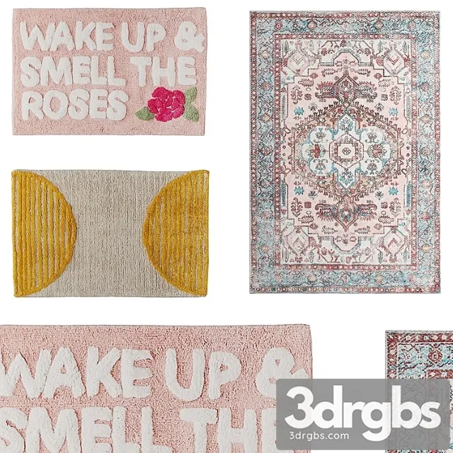 A Set Of Rugs For The Bathroom From Urban Outfitters 3 3D Model Download A Set Of Rugs For The Bathroom From Urban Outfitters 3 3D Model Download