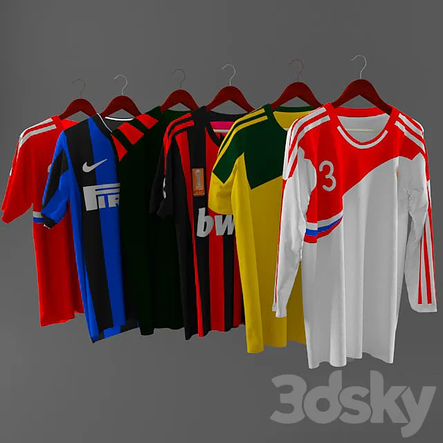 A set of t-shirts 3DModel