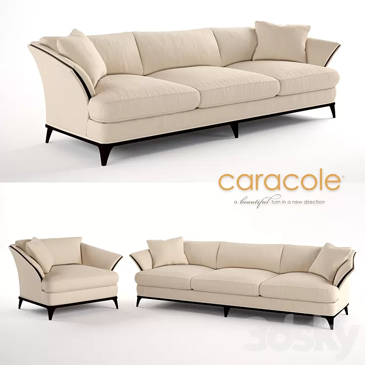 A SIMPLE LIFE chair and sofa by Caracole 3D Model