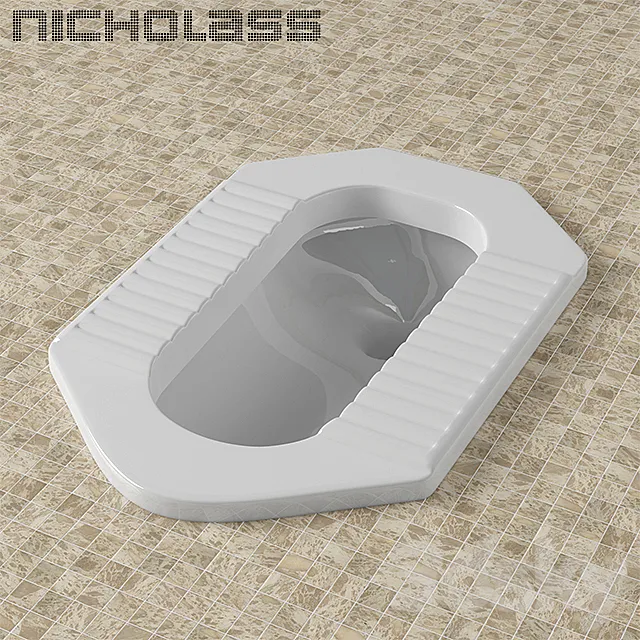 A Squat toilet 3D Model A Squat toilet 3D Model