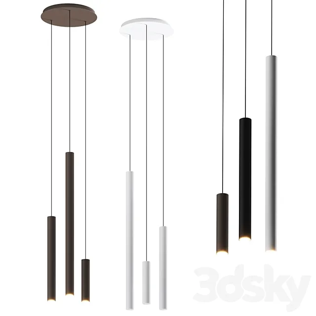 A-Tube Lodes Cluster suspension lamps Pendant 3D Model A-Tube Lodes Cluster suspension lamps Pendant 3D Model