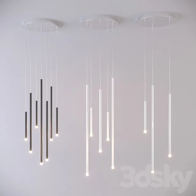 A-Tube Nano Cluster sistem Lights Round 3D Model