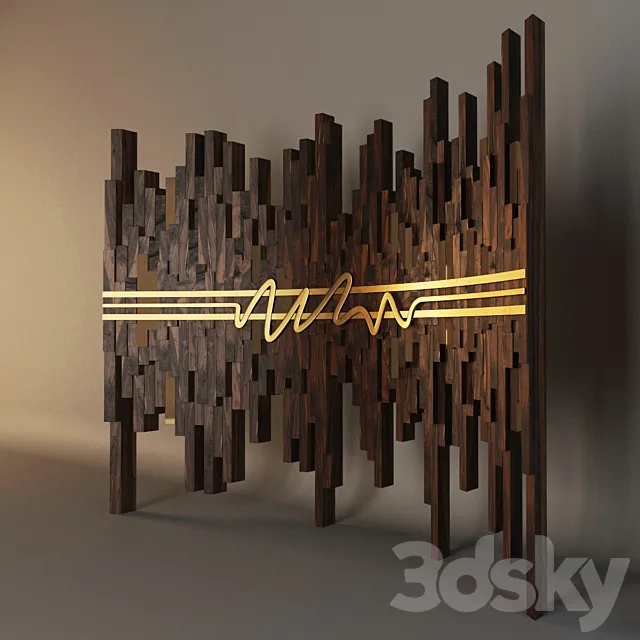 A wooden sculpture of the “Music” 3D Model A wooden sculpture of the “Music” 3D Model
