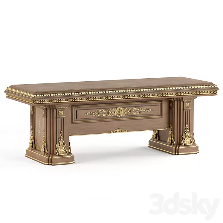 A writing desk in the classical style of Francesco Molon 3D Model A writing desk in the classical style of Francesco Molon 3D Model