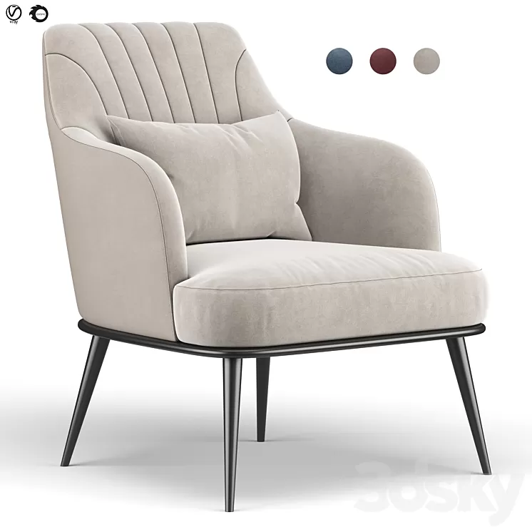 Aaron armchair 3D Model Free Download