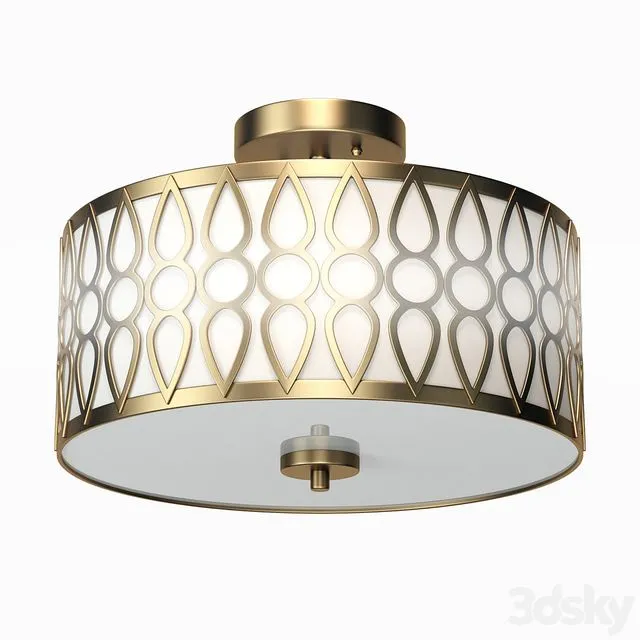 Aaru Fabric Semi Flush Mount MK3 3D Model