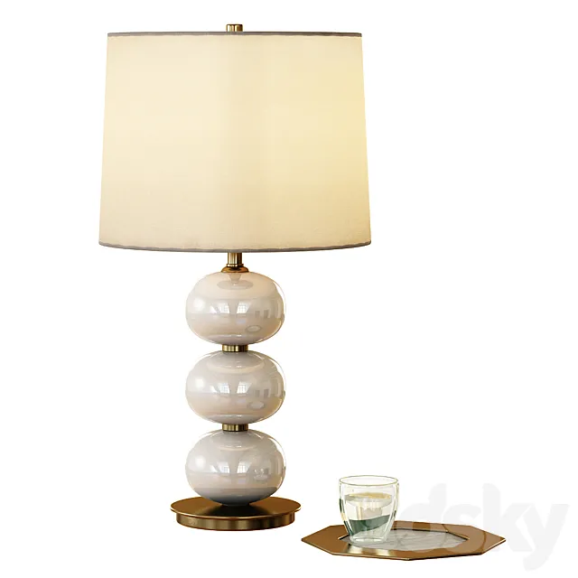 Abacus Table Lamp – Milk White 3D Model