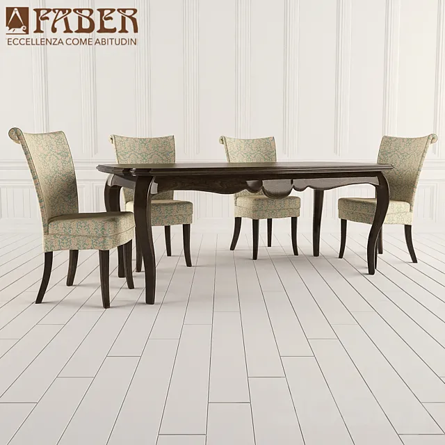 Abate Faber Dining Table 3D Model Abate Faber Dining Table 3D Model