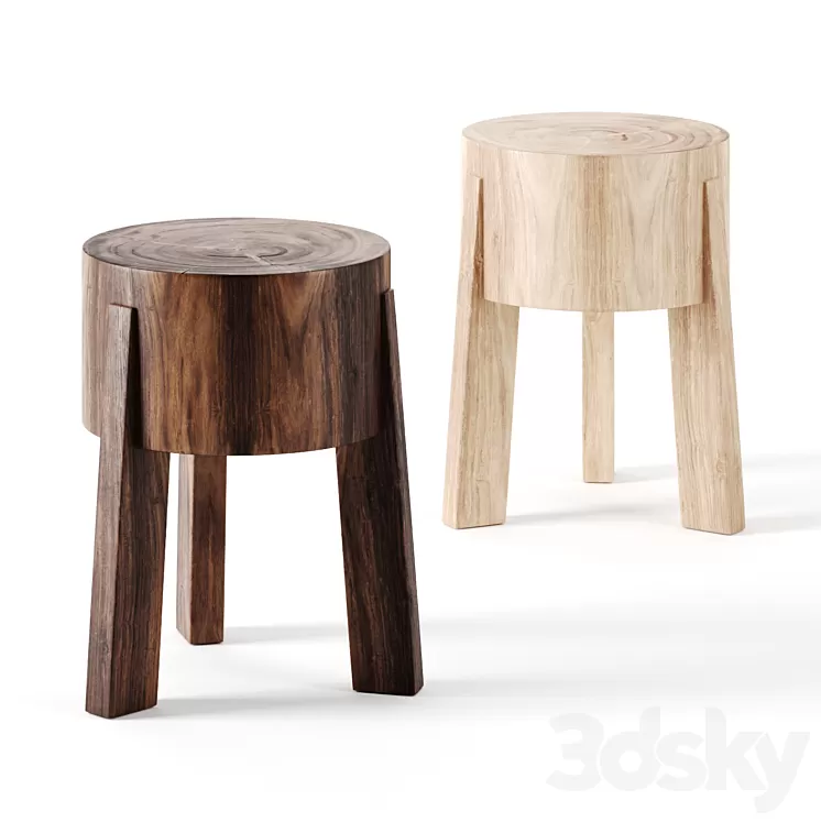 ABBATOIR TABLE STOOL by industrywest 3D Model ABBATOIR TABLE STOOL by industrywest 3D Model