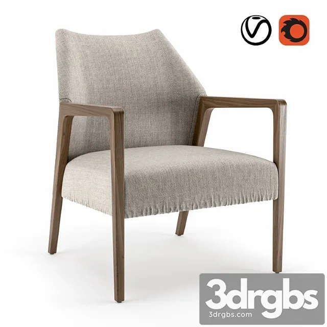 Abbott Dalton Accent Chair 3D Model Download