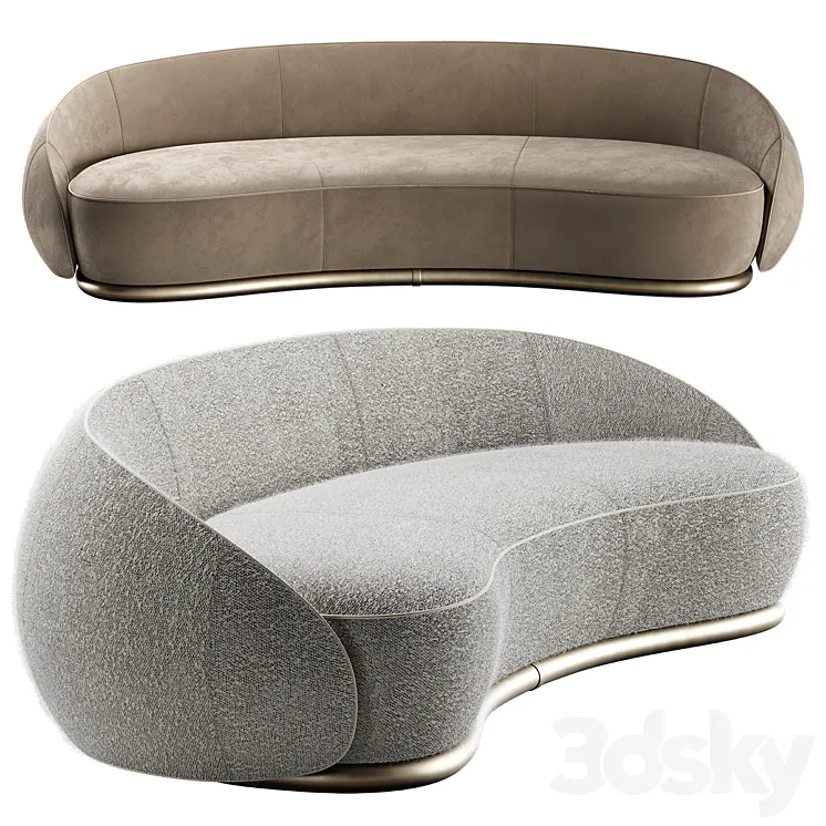 Abbracci sofa 3D Model Free Download