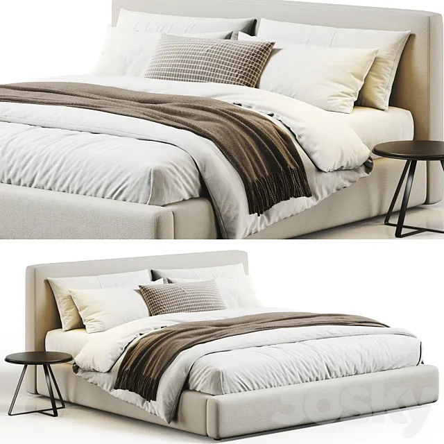 Abbyson Luxe Upholstered Bed 3D Model