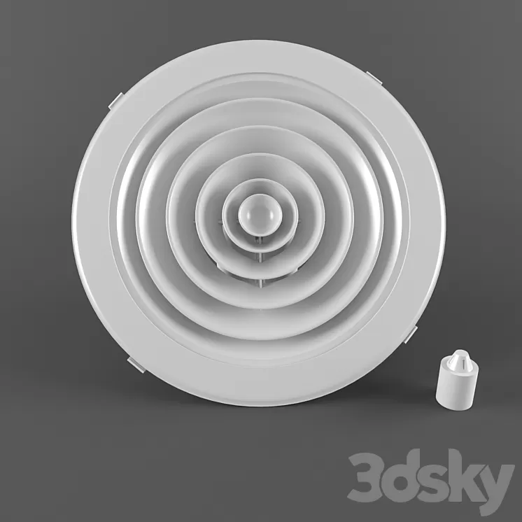 ABC plastic diffuser + key regulator 3D Model