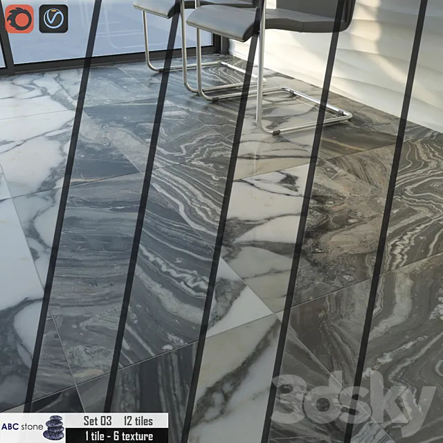 ABC stone Set 03 3DModel ABC stone Set 03 3DModel