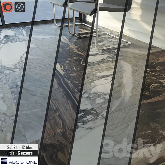 ABC stone Set 21 3D Model ABC stone Set 21 3D Model