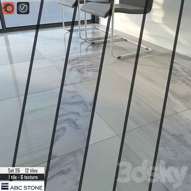 ABC stone Set 26 3D Model ABC stone Set 26 3D Model