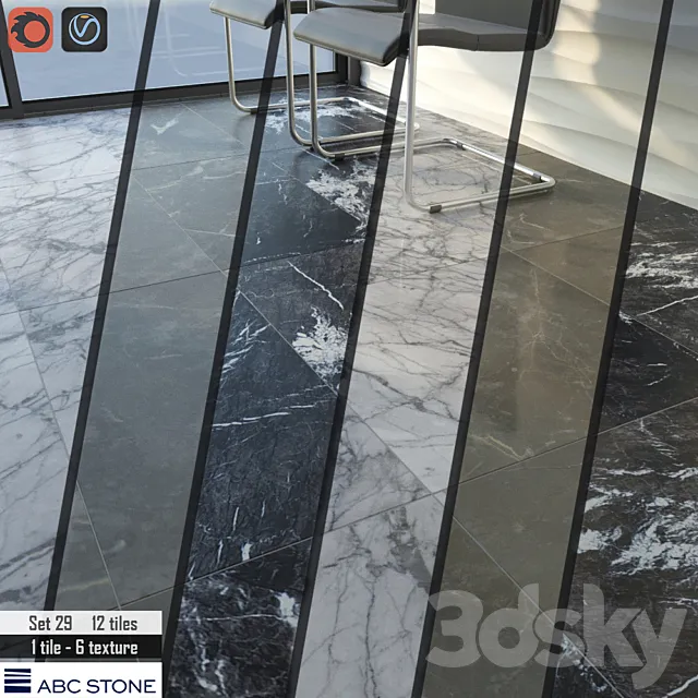 ABC stone Set 29 3D Model ABC stone Set 29 3D Model