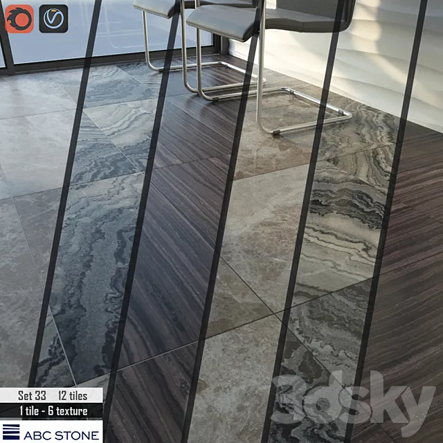 ABC stone Set 33 3D Model ABC stone Set 33 3D Model