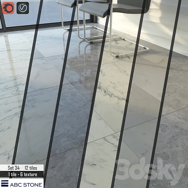 ABC stone Set 34 3D Model ABC stone Set 34 3D Model