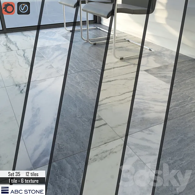 ABC stone Set 35 3D Model ABC stone Set 35 3D Model