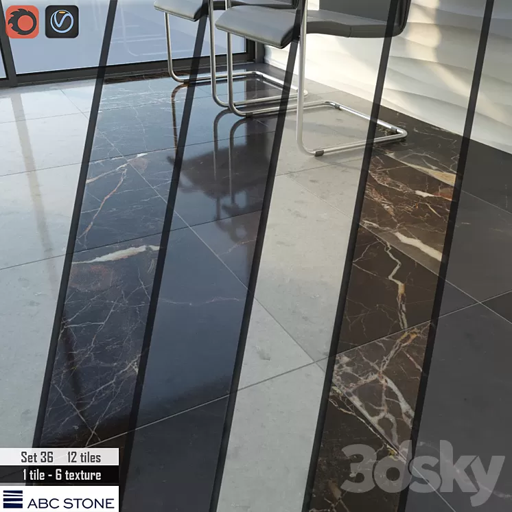 ABC stone Set 36 3D Model