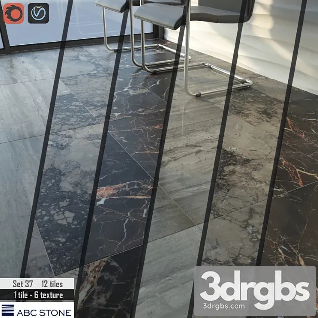 ABC Stone Set 37 3D Model Download