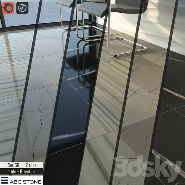 ABC stone Set 50 3DModel ABC stone Set 50 3DModel